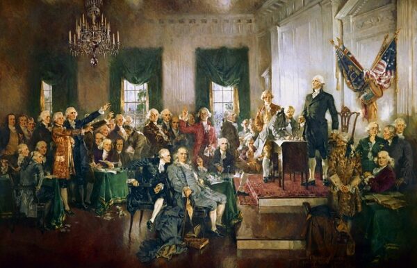 Washington presides over Constitutional Convention
